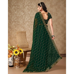 green-floral-foil-printed-chiffon-saree-with-lace-border-1