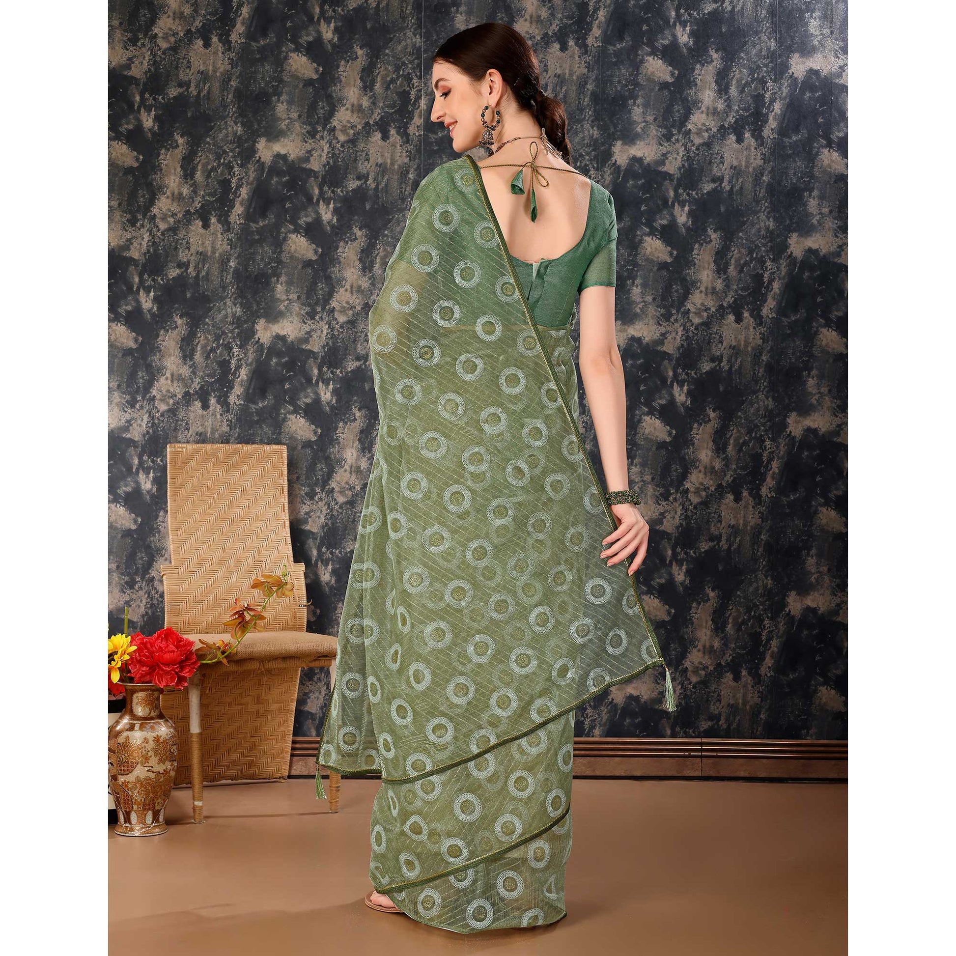 green-printed-with-zari-work-cotton-silk-saree-with-lace-border-1