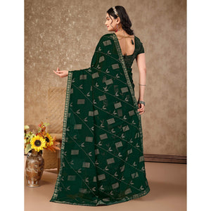 green-floral-foil-printed-chiffon-saree-with-lace-border-2