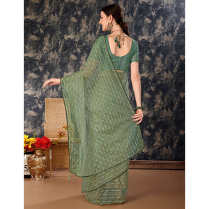 green-zari-printed-cotton-silk-saree-lace-border