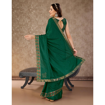 green-swarovski-work-vichitra-silk-saree-lace-border