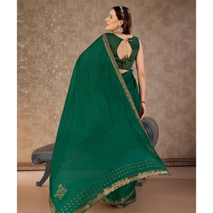 green-swarovski-work-vichitra-silk-saree-with-lace-border