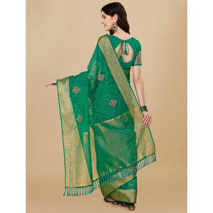 green-floral-embroidered-organza-saree-7