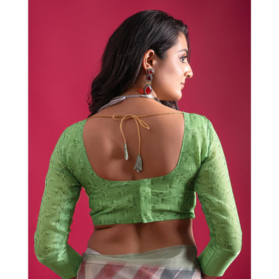 green-floral-digital-printed-linen-saree-with-woven-border