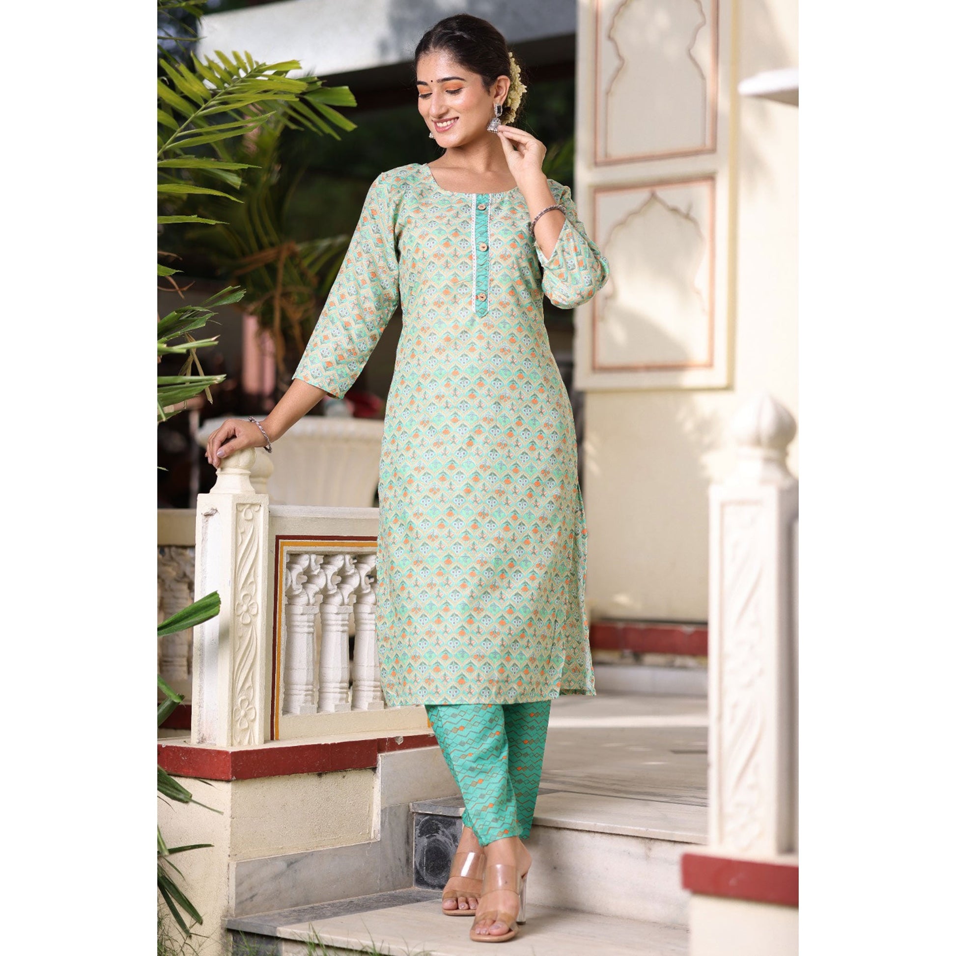 green-floral-printed-pure-cotton-suit-1