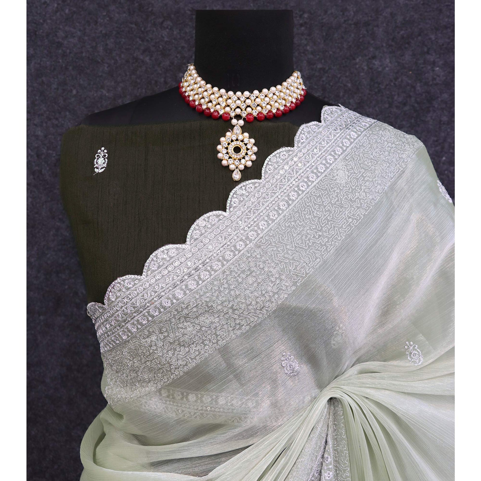 green-sequins-embroidered-chiffon-saree-4