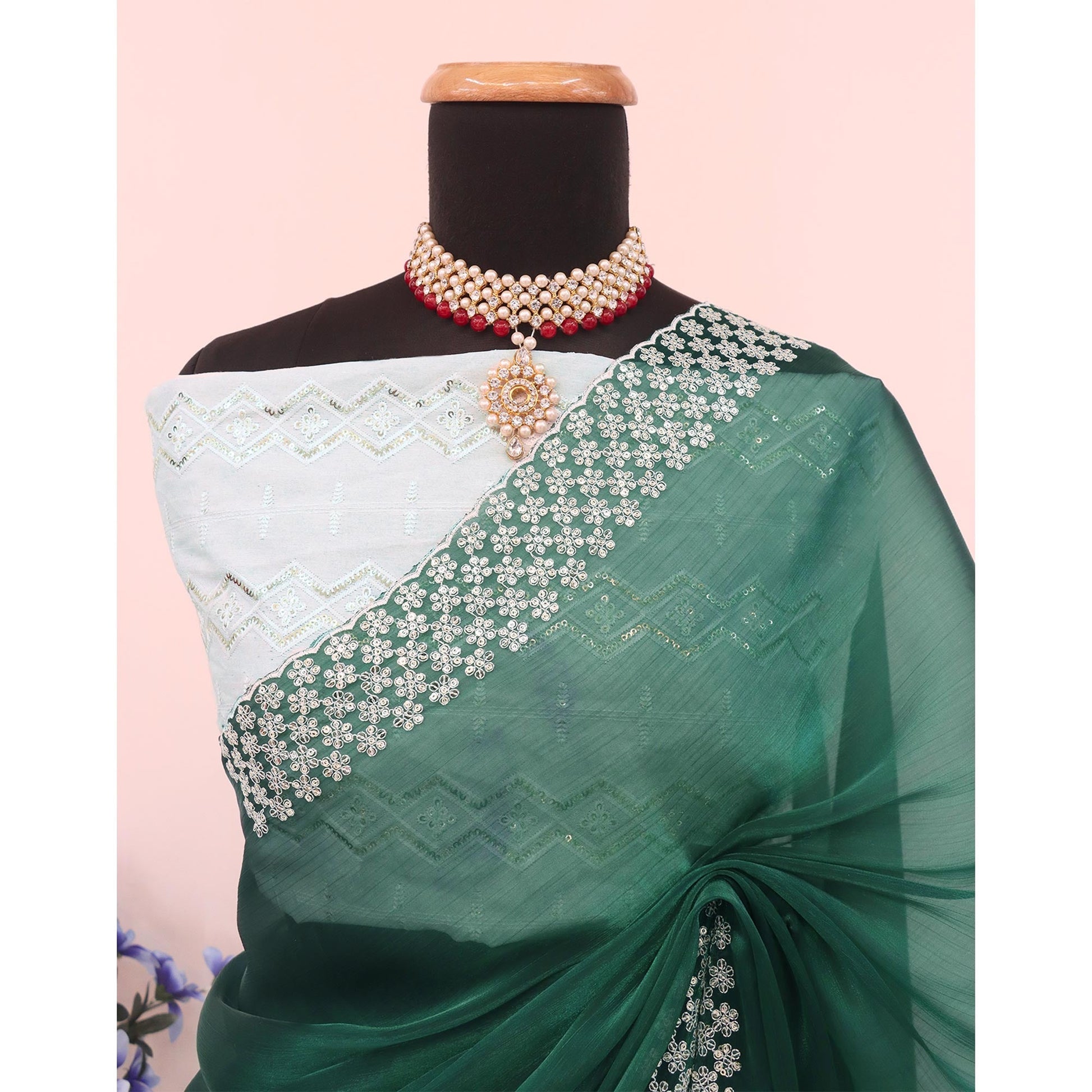 green-sequins-embroidered-chiffon-saree-6