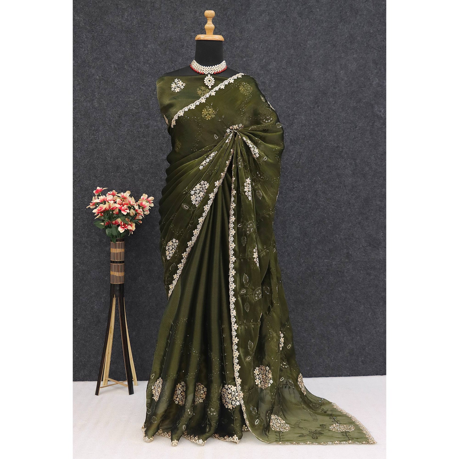 green-sequins-embroidered-chiffon-saree-7