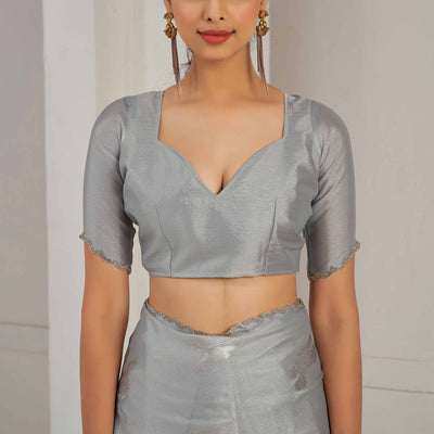 grey-floral-printed-stone-work-satin-saree