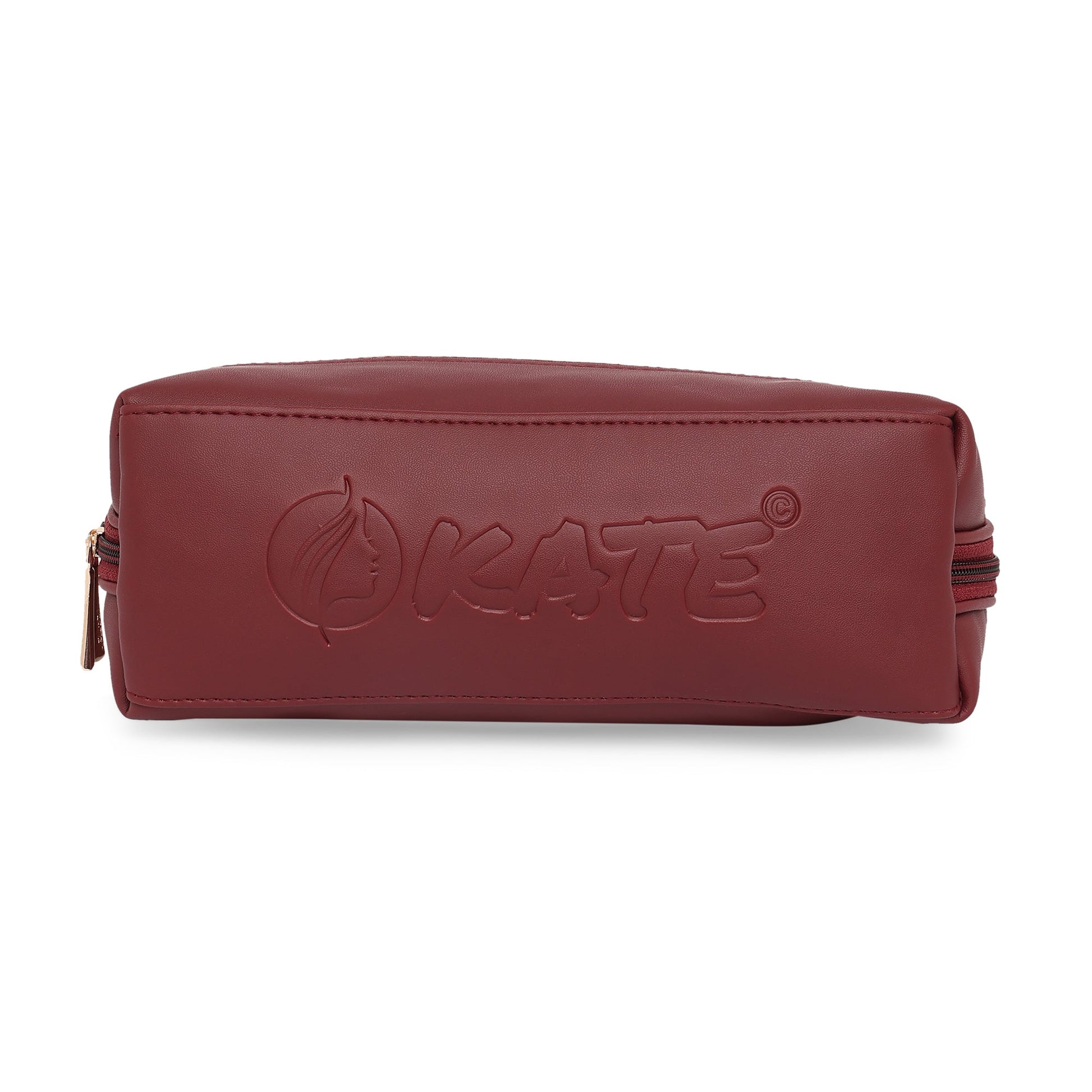 Maroon Women Vegan Leather Handbag With Belt