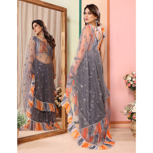 grey-mirror-work-embroidered-net-ruffle-saree