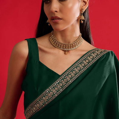 green-solid-with-embellished-bordered-georgette-sarees