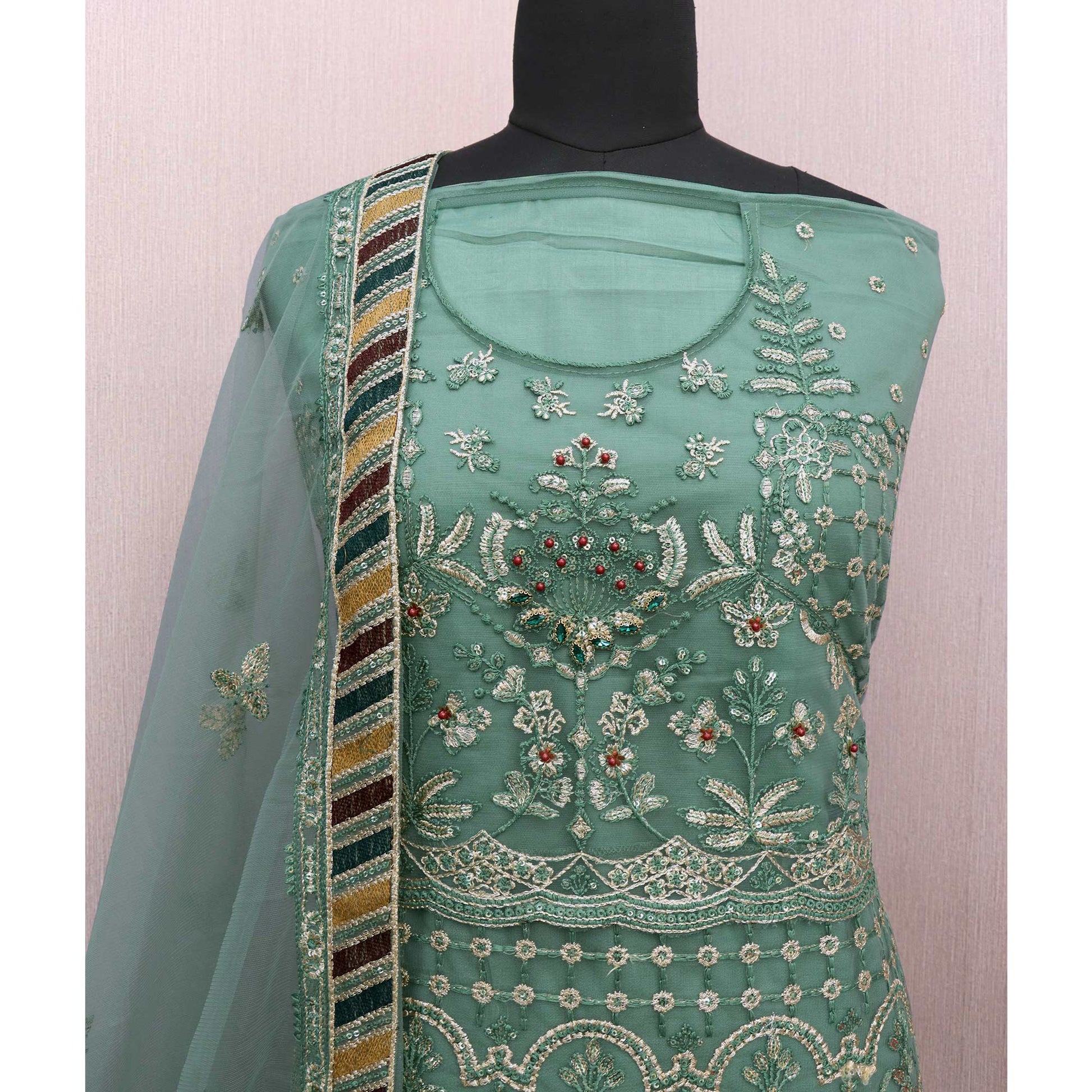 green-floral-embroidered-net-semi-stitched-pakistani-suit-1