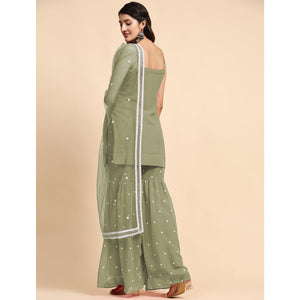green-floral-sequins-embroidered-georgette-semi-stitched-suit
