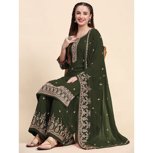 green-floral-embroidered-georgette-semi-stitched-suit-4