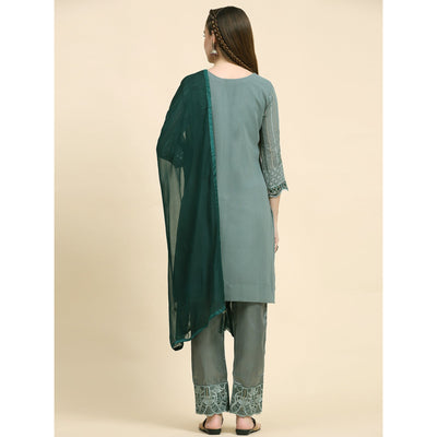 green-floral-embroidered-georgette-semi-stitched-pakistani-suit