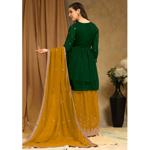 green-floral-embroidered-georgette-semi-stitched-sharara-suit