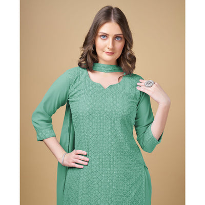 green-embroidered-georgette-kurti-sharara-suit