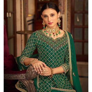 green-sequins-embroidered-chinon-semi-stitched-suit