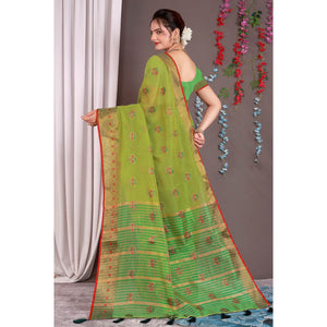 orange-floral-woven-cotton-silk-saree-with-tassels-6