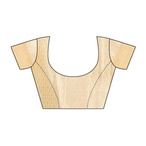 Cream Festive Wear Woven Silk Saree