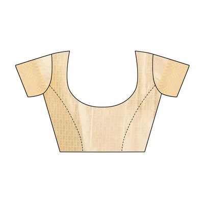 Cream Festive Wear Woven Silk Saree