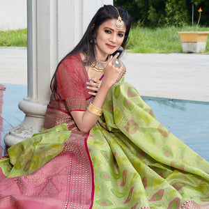 green-woven-art-silk-saree-10