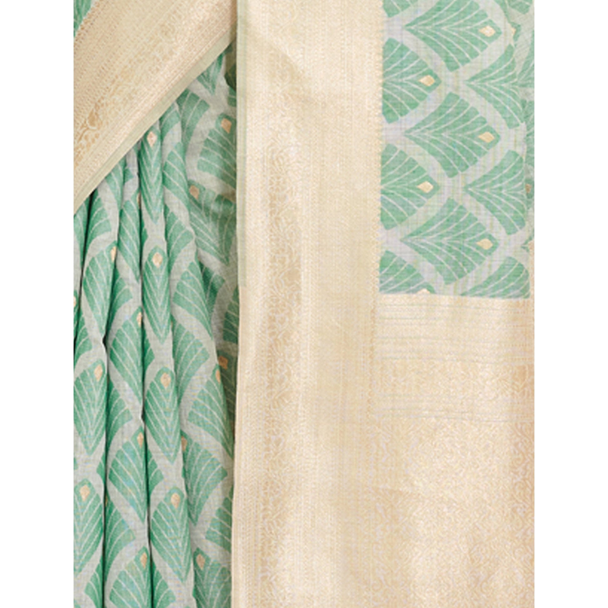 green-woven-cotton-silk-saree-with-tassels-11