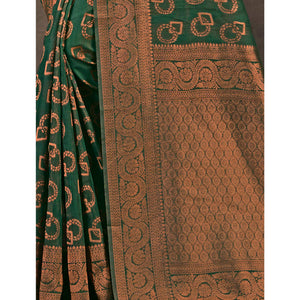 green-woven-printed-cotton-silk-saree