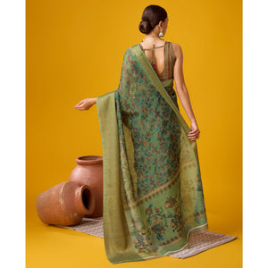 green-digital-printed-cotton-silk-saree-with-border-1