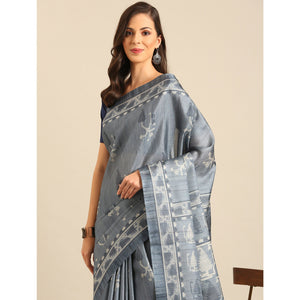 grey-digital-print-cotton-blend-saree