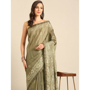 green-digital-print-cotton-saree