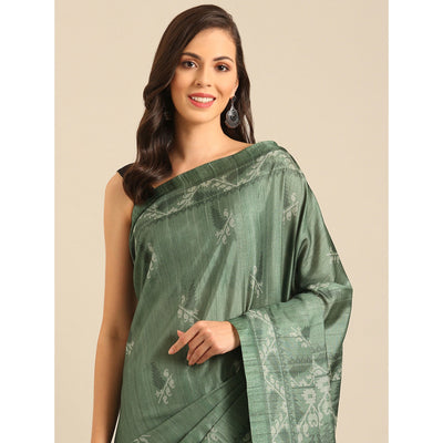 green-digital-printed-cotton-saree