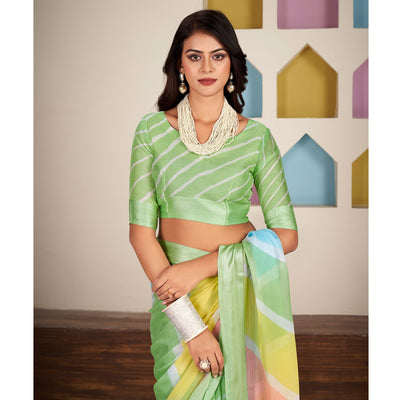 green-printed-chiffon-saree-14