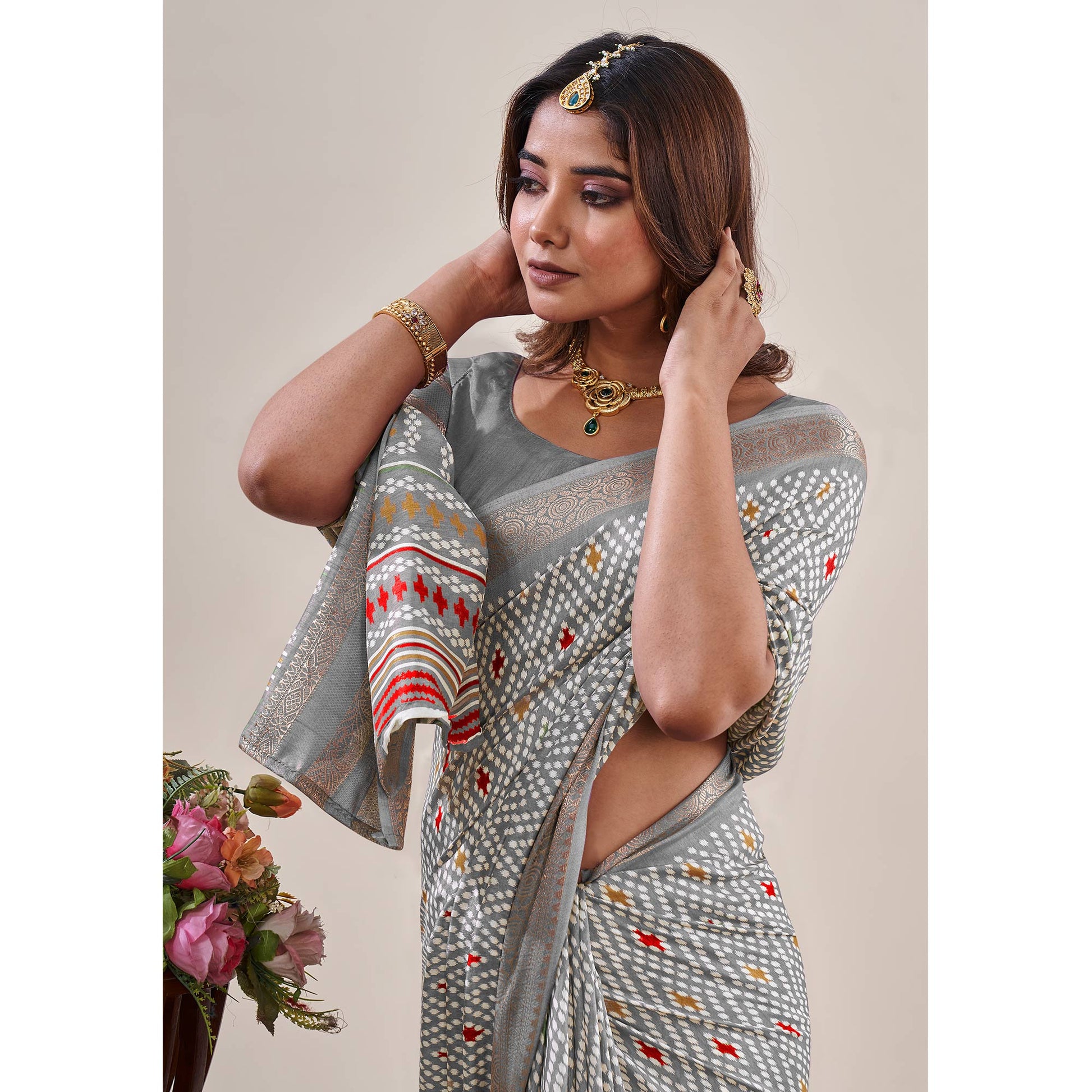 grey-ikkat-printed-with-jacquard-border-cotton-silk-saree