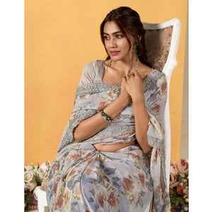 grey-floral-printed-chiffon-saree-with-designer-border