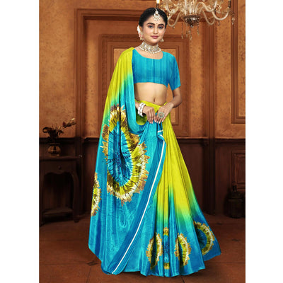 green-turquoise-printed-crepe-silk-saree