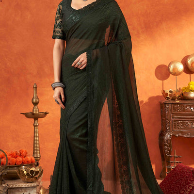 green-embroidered-crunchy-soft-net-saree-with-embellished-border