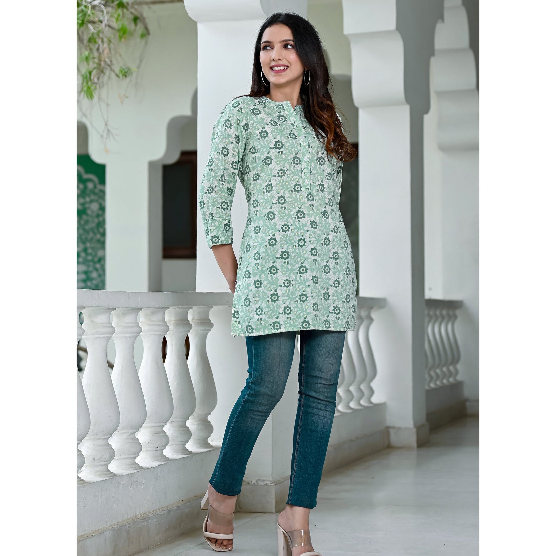 green-floral-foil-printed-rayon-top-1