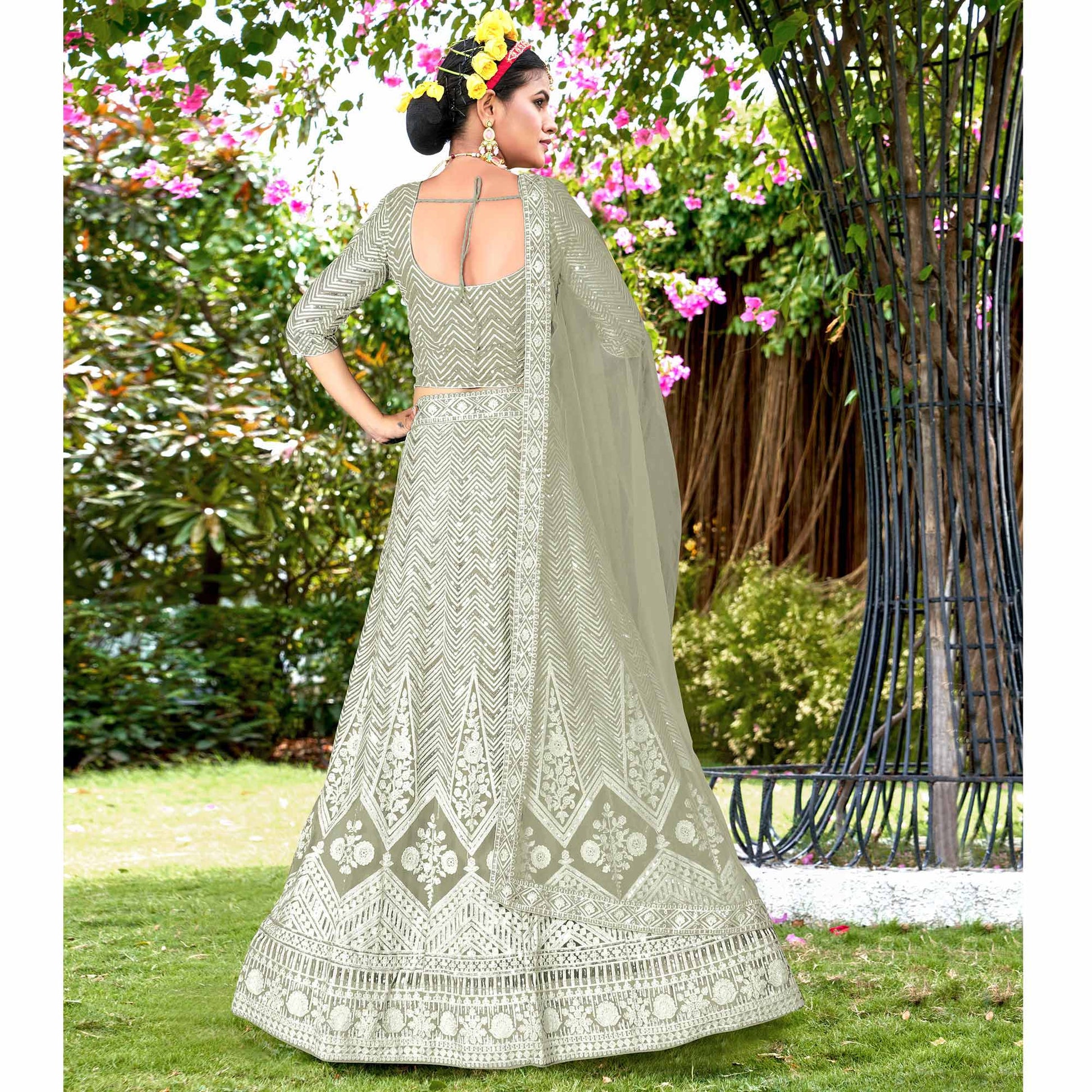 green-sequins-floral-embroidered-net-semi-stitched-lehenga-choli