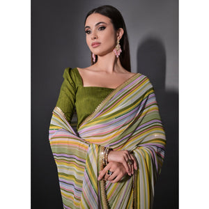 green-striped-printed-with-sequins-embroidered-georgette-saree
