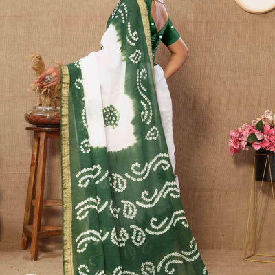 green-white-bandhani-printed-mul-mul-pure-cotton-saree