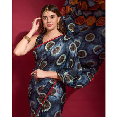 grey-foil-printed-art-silk-saree
