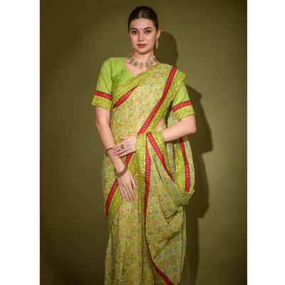 green-patola-foil-printed-georgette-saree-with-embroidered-border