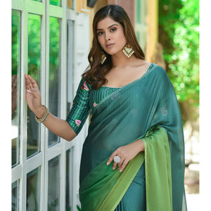 green-solid-chiffon-saree-with-tassels