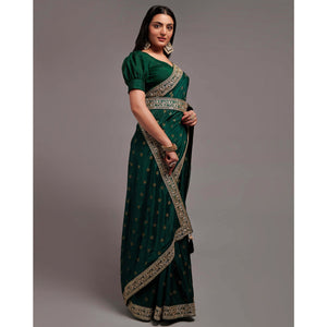green-foil-printed-with-embroidered-border-chinon-saree