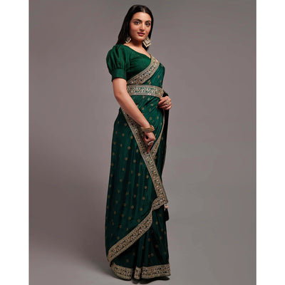 green-foil-printed-with-embroidered-border-chinon-saree
