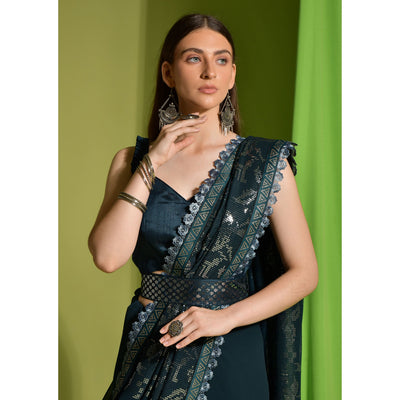 green-sequins-embroidered-georgette-saree-5