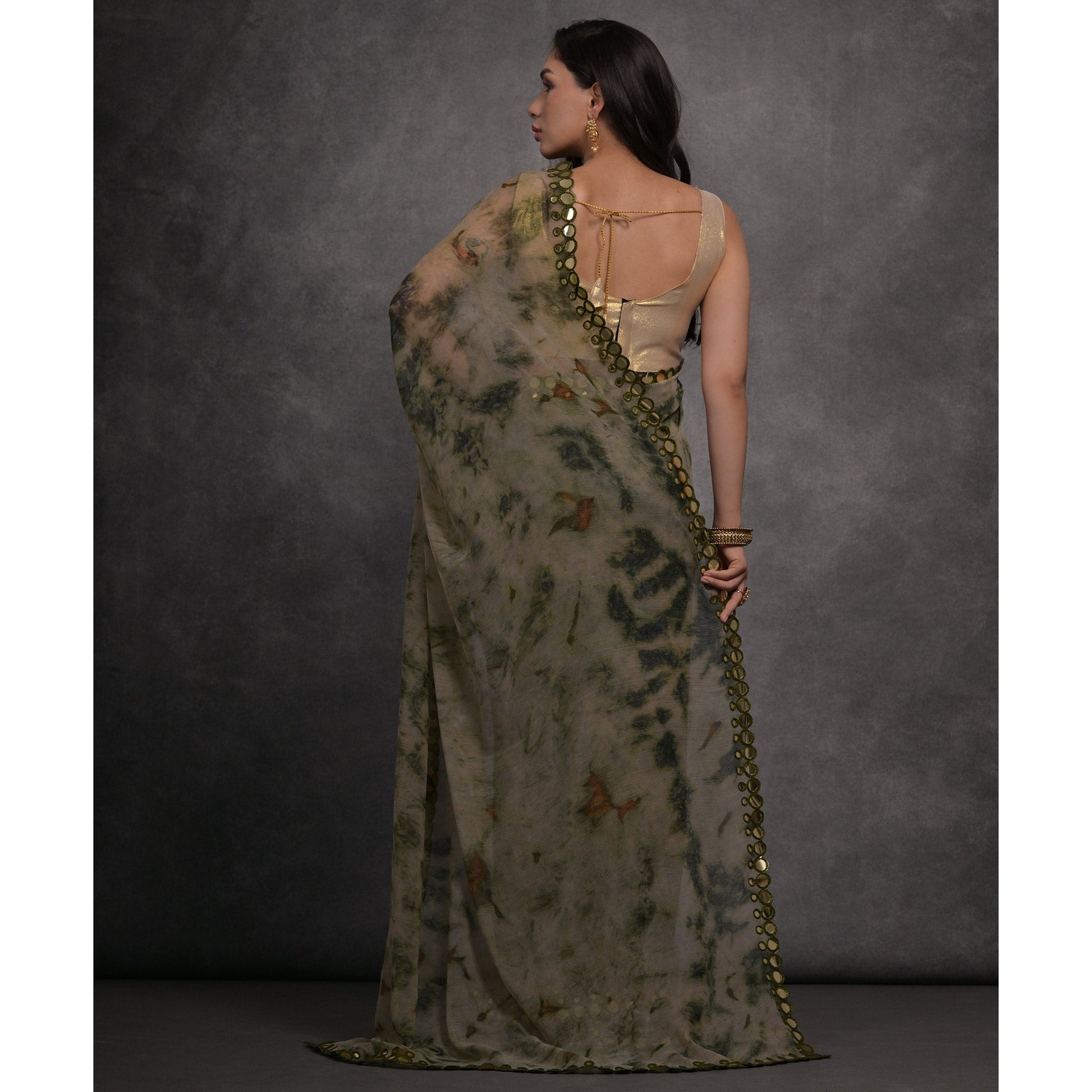 green-printed-with-mirror-work-georgette-saree