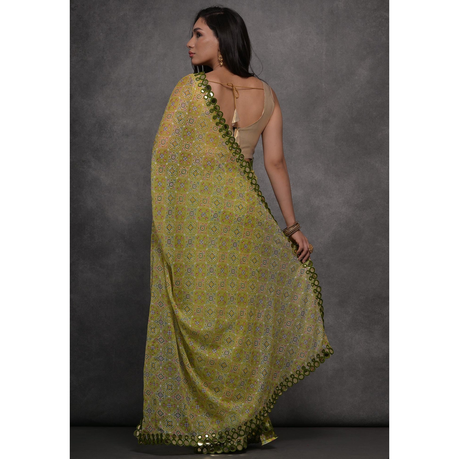 green-foil-printed-with-mirror-work-georgette-saree